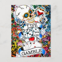 LIFE IS A GAMBLE TATTOO ART