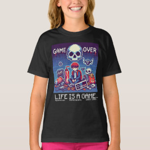 Life Is A Game..: Game Over (girl kids gamer kid) T-Shirt