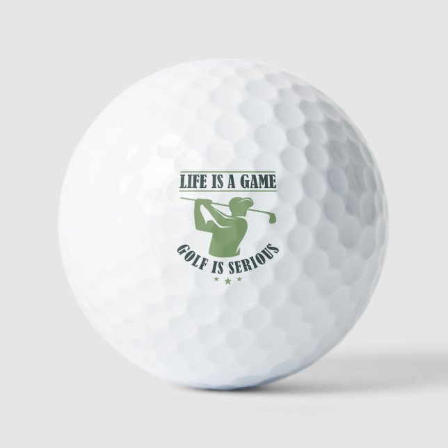Life Is A Game Golf Is Serious Balls (Front)