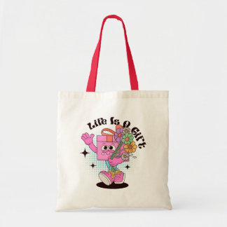 Life is a Gift Retro Design Tote Bag