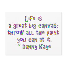 Life is a great big canvas postcard