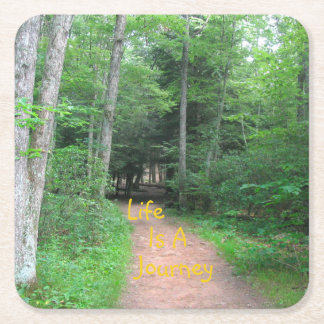 Life Is A Journey 2 Square Paper Coaster