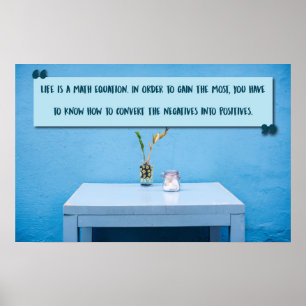 Life is a math equation poster