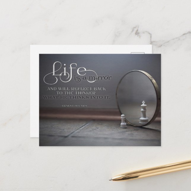 Life Is A Mirror Postcard (Front/Back In Situ)