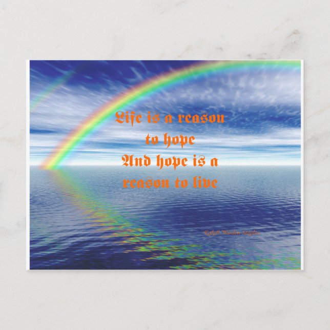Life is a reason to hope postcard (Front)