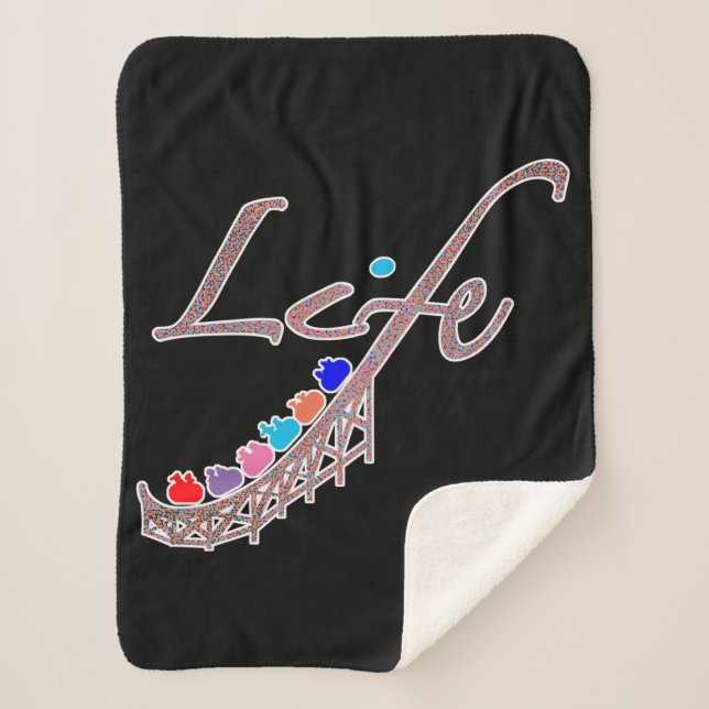 Life is a Roller Coaster Sherpa Blanket (Front)