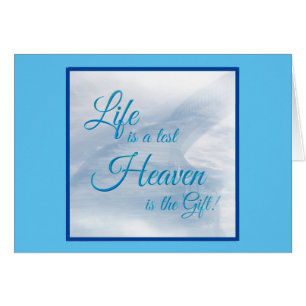 Life Is A Test Heaven Is The Gift Greeting Card