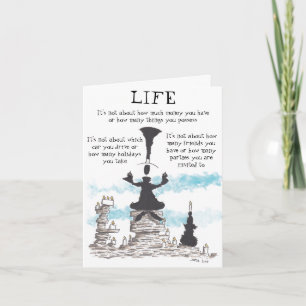 Life Is About Cake Greetings Card