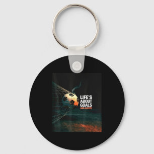 Life Is About Soccer Goals Ists Quote Cool Footbal Key Ring