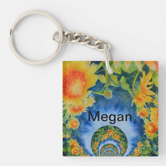 Life is about the Journey - monogram Key Ring (Front)