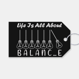 Life is all about balance motivational inspiration gift tags