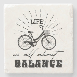 Life is All About Balance Stone Coaster