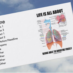 Life Is All About Being Able To Breathe Freely Business Card