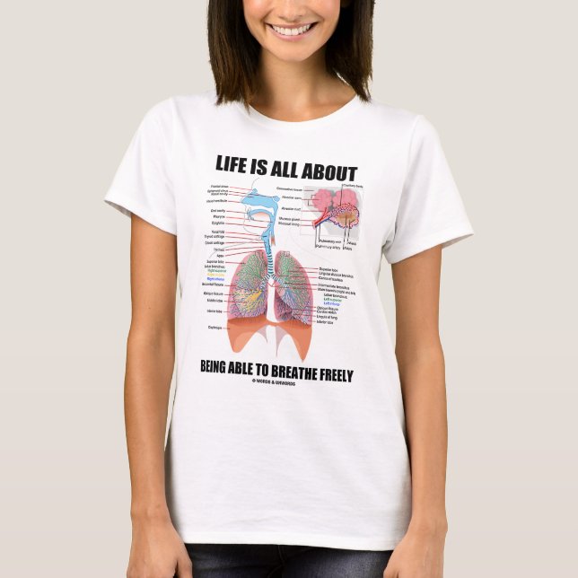 Life Is All About Being Able To Breathe Freely T-Shirt (Front)