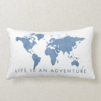 Life is an Adventure Blue World Map Baby Kids