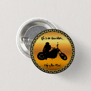 Life is an adventure enjoy the ride 3 cm round badge