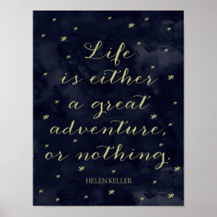 Life Is An Adventure - Helen Keller Quote Print