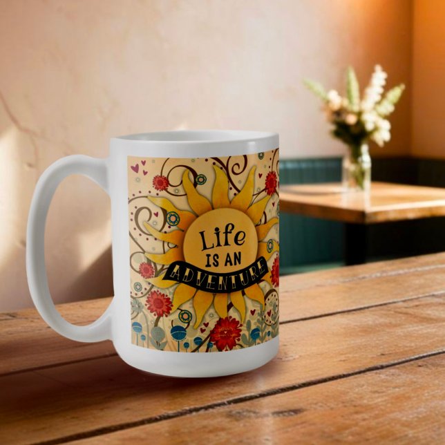 Life is an Adventure Inspiring Quote Inspirivity Coffee Mug (Creator Uploaded)