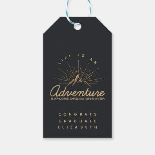 Life is an Adventure Mountain with Sunrays Gift Tags