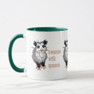 life is Awesome with Opossum Mug