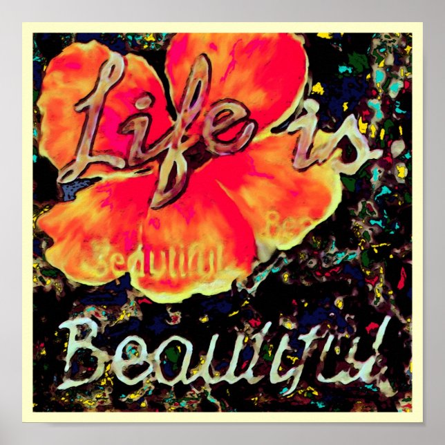 Life is Beautiful 11x11 CANVAS/SIZE/PAPER OPTIONS- Poster (Front)