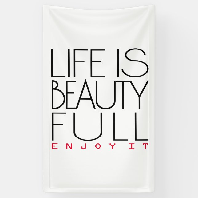Life is beautiful banner (Vertical)