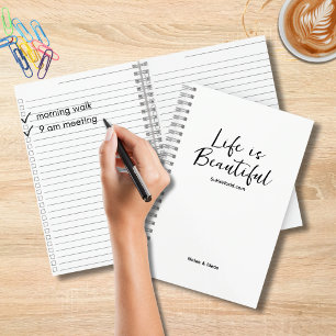 Life is Beautiful Blog Brand Website Checklist Notebook