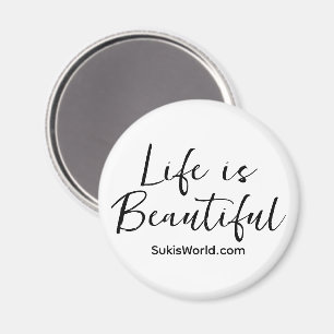 Life is Beautiful Blog Brand Website Magnet