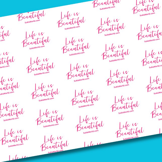 Life is Beautiful Blog Brand Website Pink Tissue Paper (Creator Uploaded)
