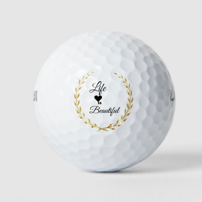 Life is Beautiful Golf Balls (Front)