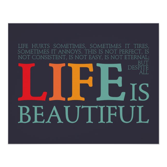 Life is beautiful poster (Front)