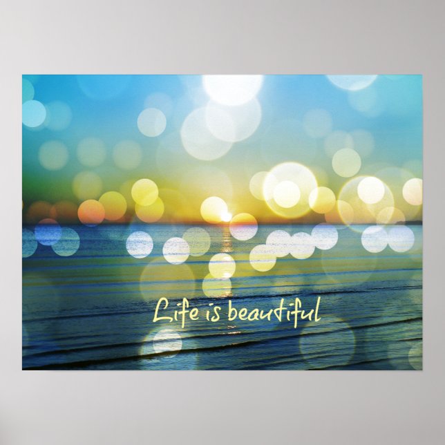 Life is Beautiful Quote Poster (Front)