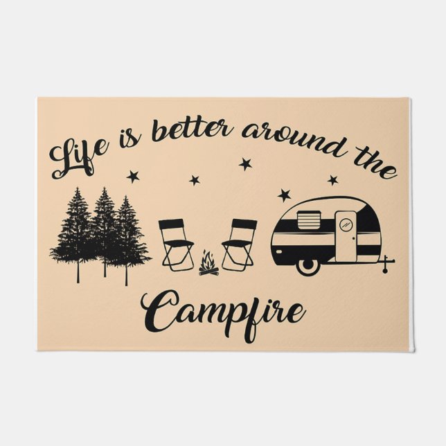 Life Is Better Around The Campsite Doormat (Front)