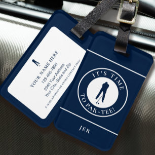Life Is Better at Tee Time Personalized Golfer Luggage Tag