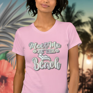 Life is Better at the Beach Colorful Text T-Shirt
