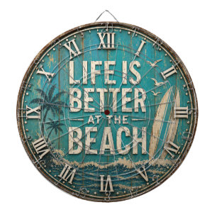 Life Is Better at the Beach Dartboard