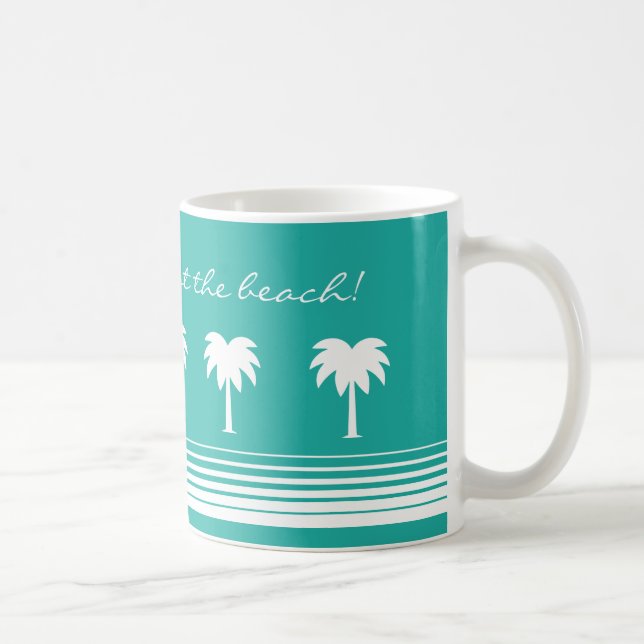 Life is better at the beach funny retirement mug (Right)
