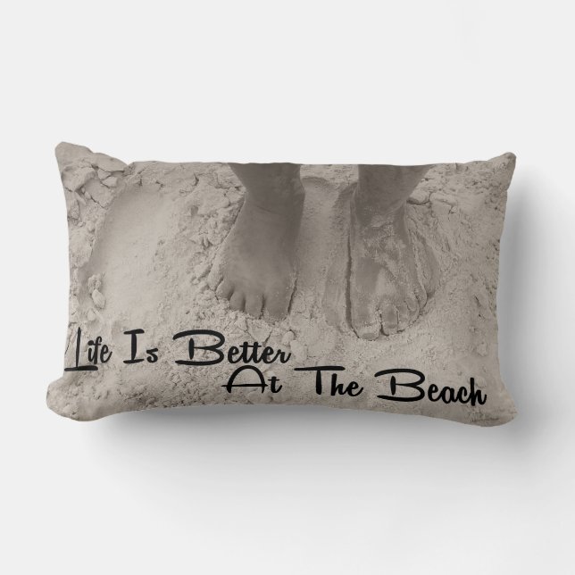 Life Is Better At The Beach Lumbar Cushion (Front)