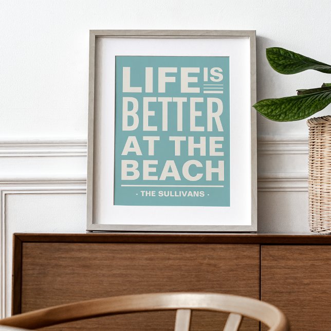 Life is Better at the Beach Personalised Print (Creator Uploaded)