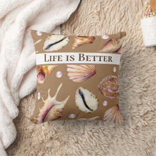 Life is Better at the Beach / Sea Shells / Cushion