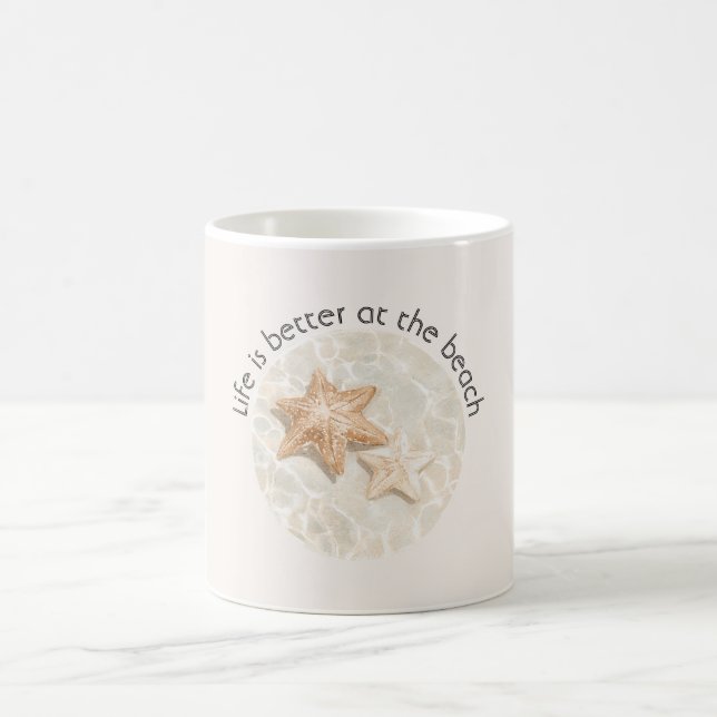 Life is Better at the Beach Starfish Coffee Mug (Center)