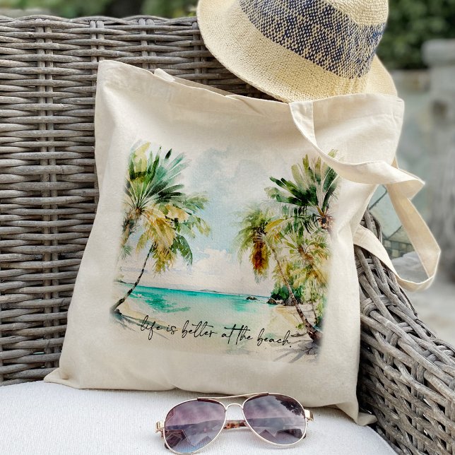 Life is better at the beach summer holiday  tote bag (Creator Uploaded)
