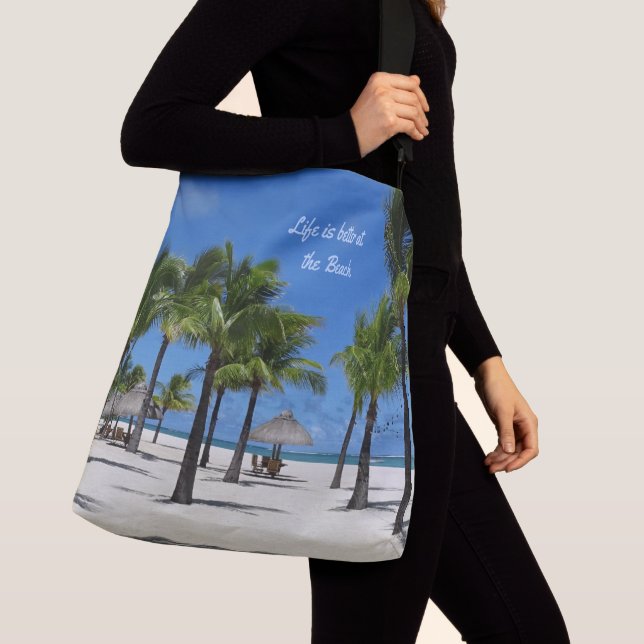 Life is better at the Beach Tote Bag (Close Up)