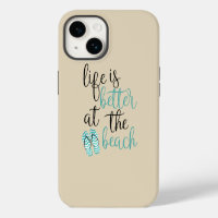 Life Is Better At The Beach With Flip Flops Sand