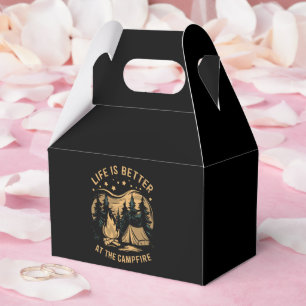 Life Is Better At The Campfire Camper Camp Camping Favour Box