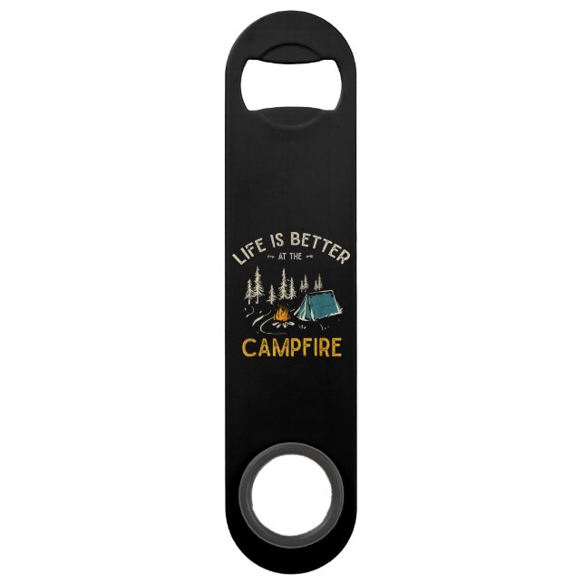 Life Is Better At The Campfire Funny Camper (Front)