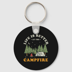 Life Is Better At The Campfire Funny Camper Camp C Key Ring