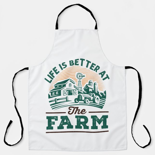 Life Is Better At The Farm Apron (Front)