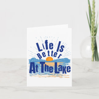 Life Is Better At The Lake Bum Fishing Boating Gif Card