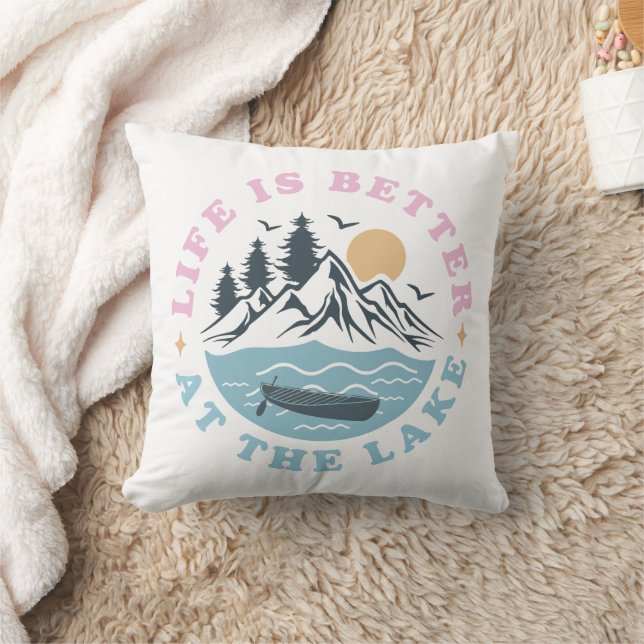 Life Is Better at The Lake Cushion (Blanket)